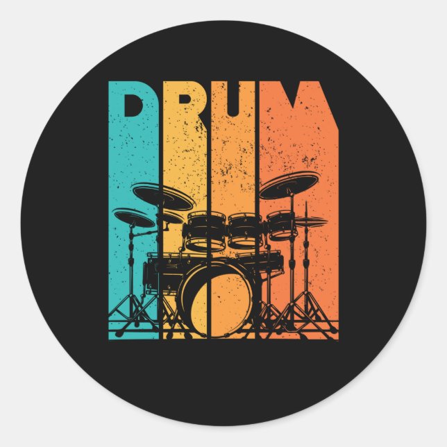 Trommeln | Drumming Lover Drummer Gift Runder Aufkleber (Vorderseite)