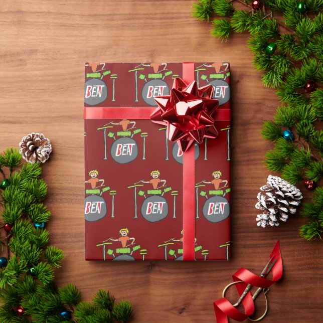 Trommeln Geschenkpapier (Feiertagsgeschenk)