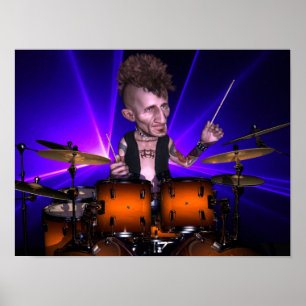 Trommeln mit dem Lasers Poster