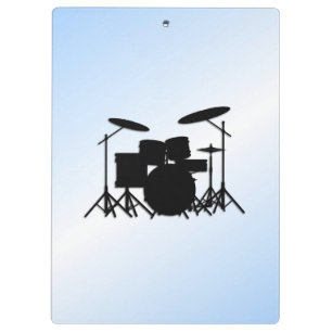 Trommeln Musik Design Blau Klemmbrett