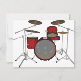 Trommeln: Red Drum Kit: 3D-Modell:
