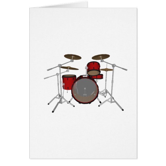 Trommeln:Red Drum Kit: 3D-Modell: (Vorne)