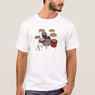 Trommeln: Rote Trommel-Ausrüstung: Modell 3D: T-Shirt