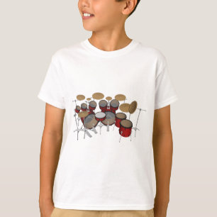 Trommeln: Rote Trommel-Ausrüstung: Modell 3D: T-Shirt