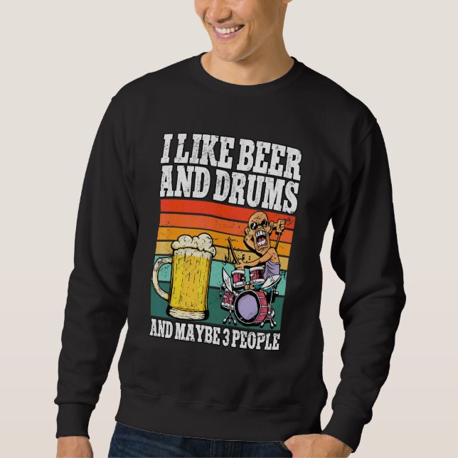 Trommeln Schlagzeuger Sweatshirt (Vorderseite)
