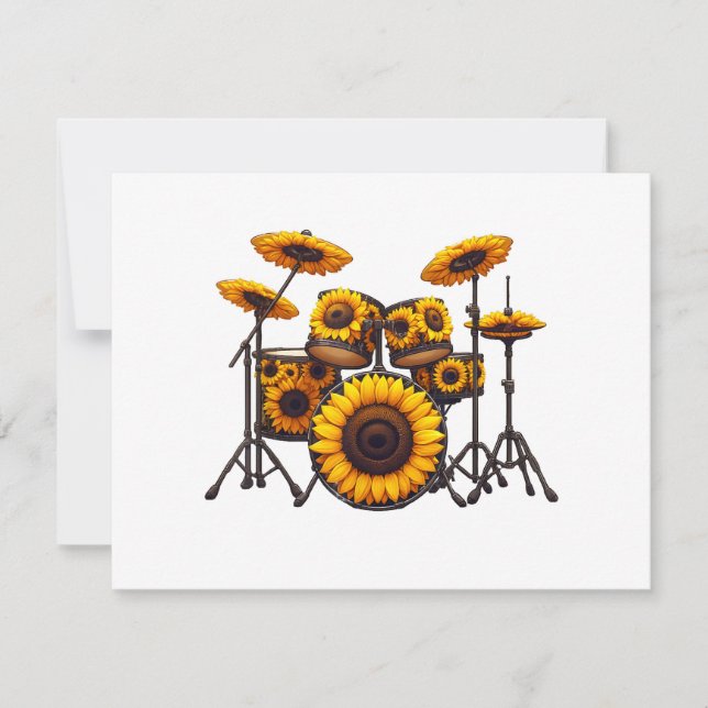 Trommeln Sonnenblumen Blume Musikermusik Flora (Vorderseite)