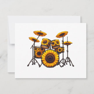 Trommeln Sonnenblumen Blume Musikermusik Flora