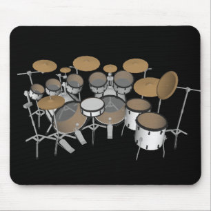 Trommeln: Weiße Trommel-Ausrüstung: Modell 3D: Mousepad