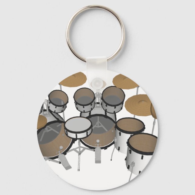 Trommeln: White Drum Kit: 3D-Modell: Schlüsselanhänger (Vorderseite)