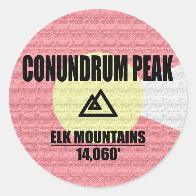 Trommelpeak Runder Aufkleber (Vorderseite)