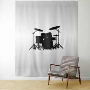 Trommelset-Musikdesign Wandteppich