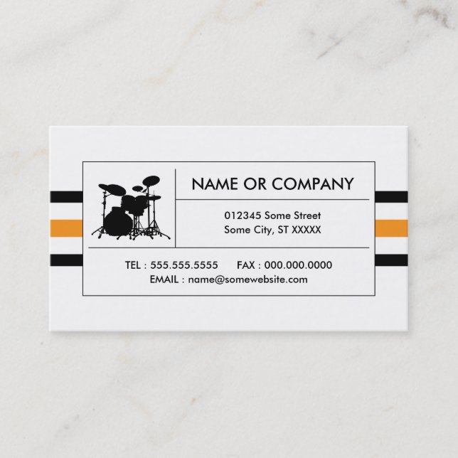 Trommelstreifen Visitenkarte (Vorderseite)