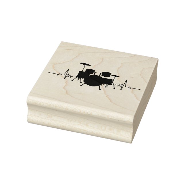 Trommler-Herzschlag für Trommler Gummistempel (Stempel)
