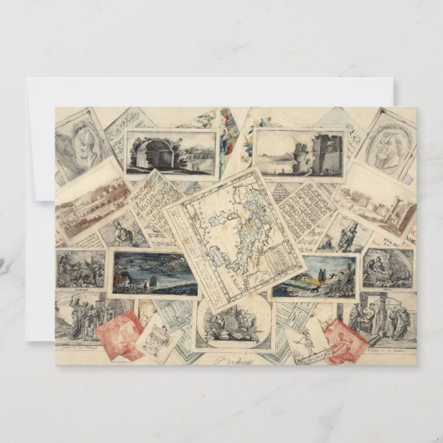 Trompe l’oeil einer Karte Italiens | P. Verburght (Vorderseite)