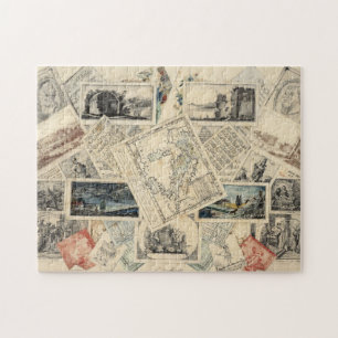 Trompe l’oeil einer Karte Italiens   P. Verburght