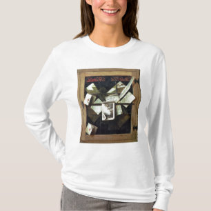 Trompe - L ' oeil mit Buchstaben und Notizbüchern, T-Shirt