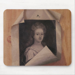 Trompe - L ' oeil Porträt einer Dame Mousepad
