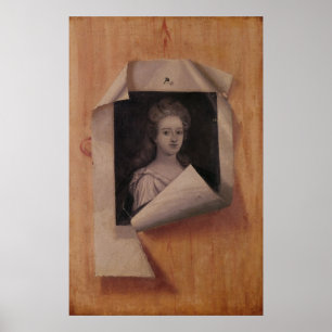 Trompe - L ' oeil Porträt einer Dame Poster