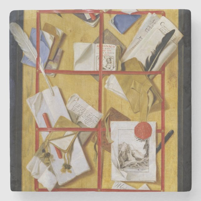 Trompe - L ' oeil Steinuntersetzer (Vorderseite)