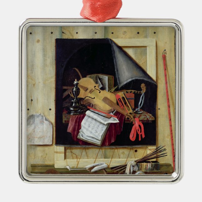 Trompe - L ' oeil Stillleben, 1665 Ornament Aus Metall (Vorne)
