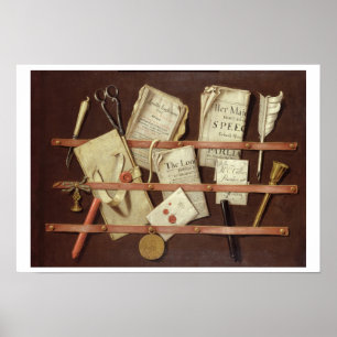 Trompe - L ' oeil Zusammensetzung Poster