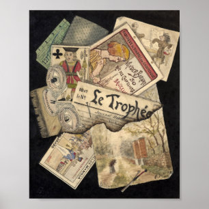 Trompe l'oeil E. Delcroix Poster