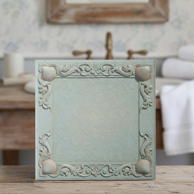 Trompe L'oeil Marine Life Shell Border 2 ID1190j Fliese (Von Creator hochgeladen)