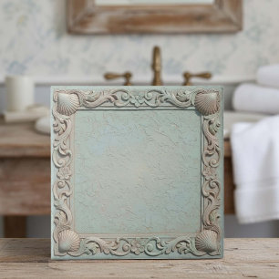 Trompe L'oeil Meeresleben-Muschel-Rand 1 ID1190e Fliese