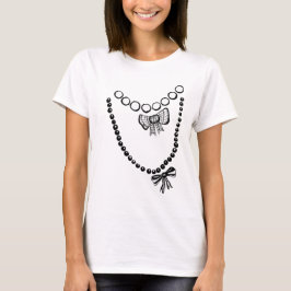 Trompe L'oeil Necklaces Crop T-Shirt