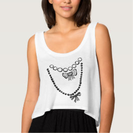 Trompe L'oeil Necklaces Crop T-Shirt