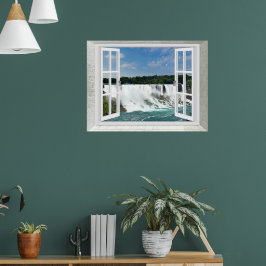 Trompe l'oeil Wasserfall Fake Ansicht Poster