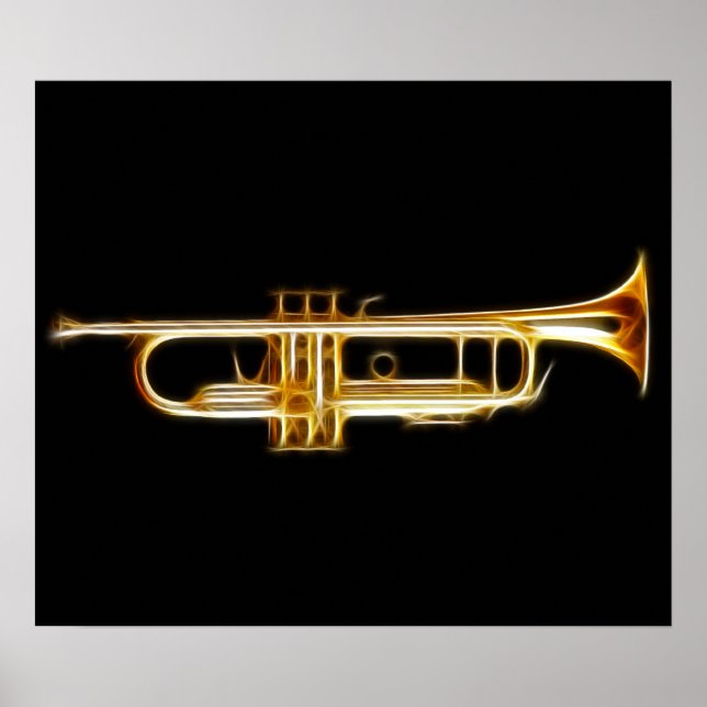 Trompet Brass Horn Wind Musikanlage Poster (Vorne)