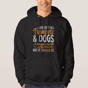 Trompet-Hunde Musical Instrument Trumpeter Trumpet Hoodie