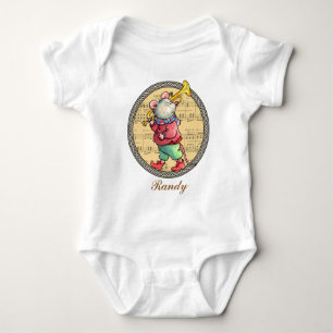 Trompet Mouse on Sheet Music - Baby T - Shirt