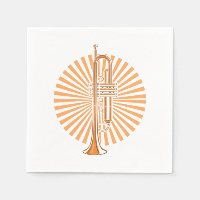Trompet Music Instrument Orchester Band Jazz Gesch Serviette (Vorderseite)
