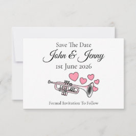 Trompet Musician Wedding rettet das Datum