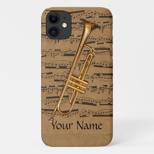 Trompet-Noten Case-Mate iPhone Hülle (Rückseite)