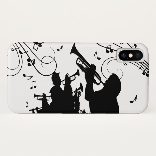 Trompet Section Jazz Music Case-Mate iPhone Hülle (Rückseite (Horizontal))