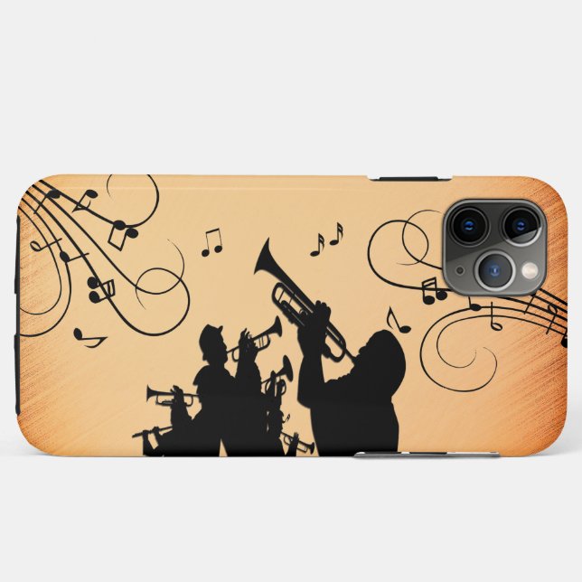 Trompet Section Jazz Music Orange Case-Mate iPhone Hülle (Rückseite (Horizontal))