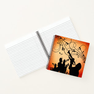 Trompet Section Rustic Music Notebook Notizbuch