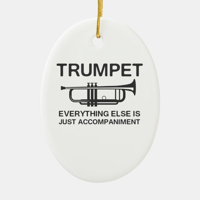 Trompete... alles andere ist nur eine Begleitung Keramikornament (Vorne)