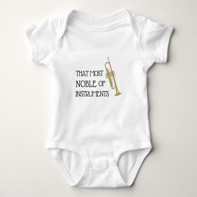 Trompete-Baby-Bodysuit Baby Strampler (Vorderseite)