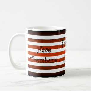 Trompete dabei ~ Reist gerne ~ Musikalische Streif Kaffeetasse