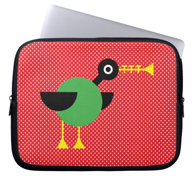 Trompete-Ente Laptopschutzhülle (Vorderseite)
