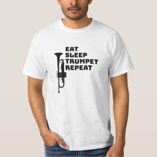 Trompete - Essen Schlaf Trompete Wiederholen T-Shirt