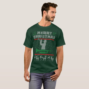 Trompete-hässliche Weihnachtsstrickjacke T-Shirt