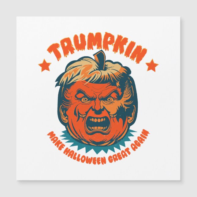 Trompete machen Halloween wieder lustig Magnetkarte (Vorderseite)