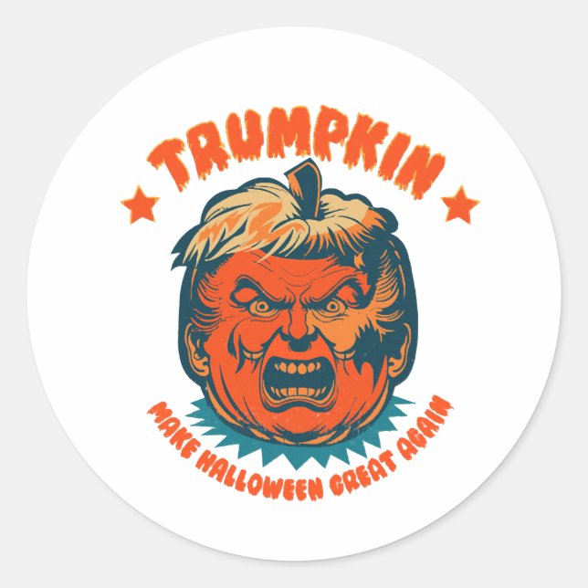 Trompete machen Halloween wieder lustig Runder Aufkleber (Vorderseite)