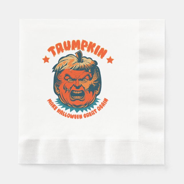 Trompete machen Halloween wieder lustig Serviette (Vorderseite)