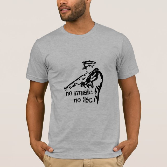 Trompete Mann T - Shirt (Vorderseite)